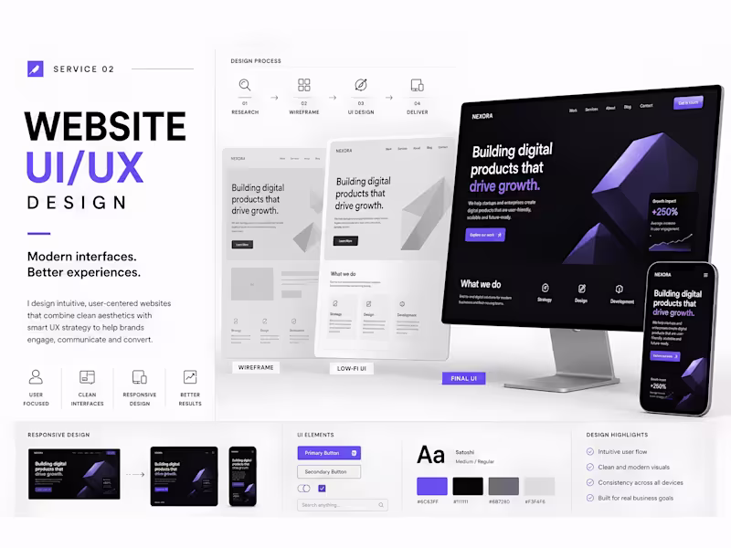 Cover image for Website UI/UX Design