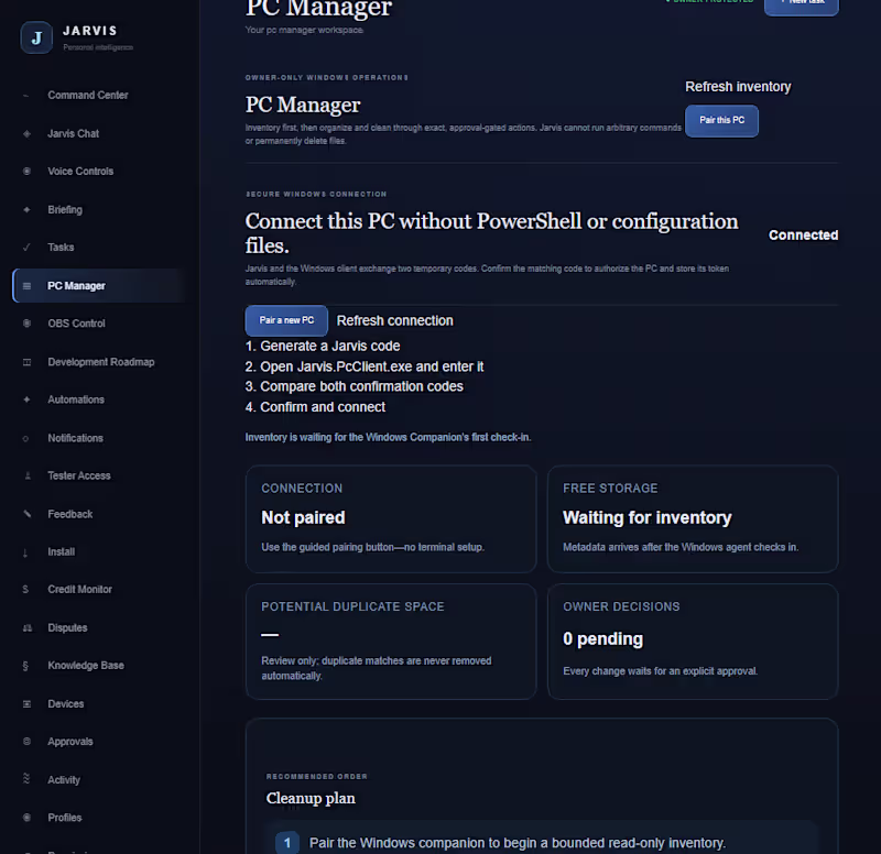 Cover image for Jarvis PC Manager: AI-Powered File