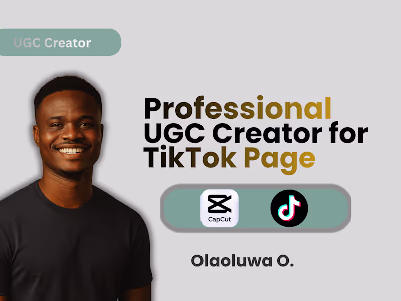 Cover image for UGC Creator & TikTok Channel Manager