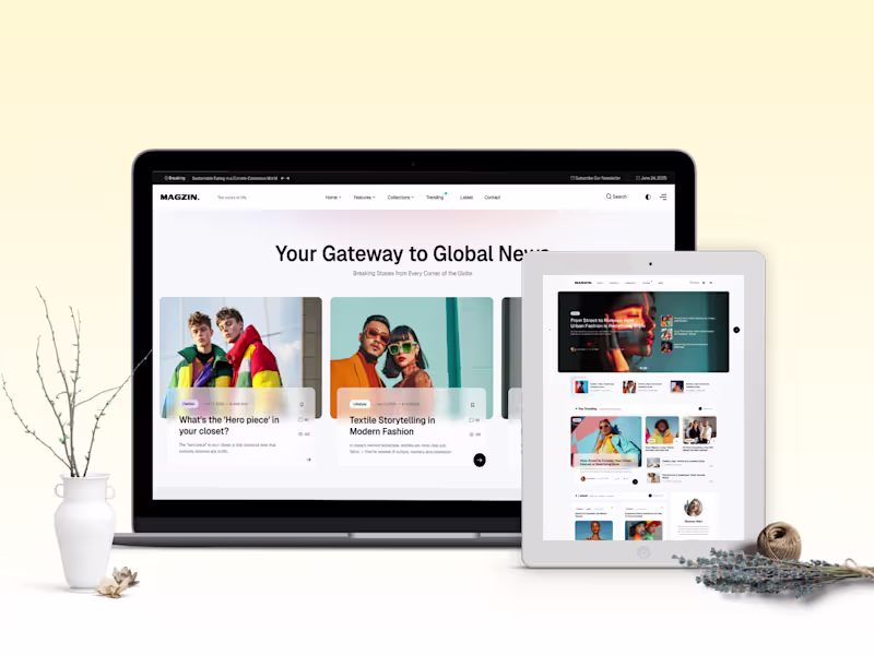 Cover image for Magzin — Editorial Website Design