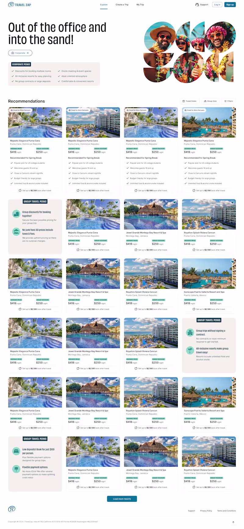 Cover image for Travel booking site for group