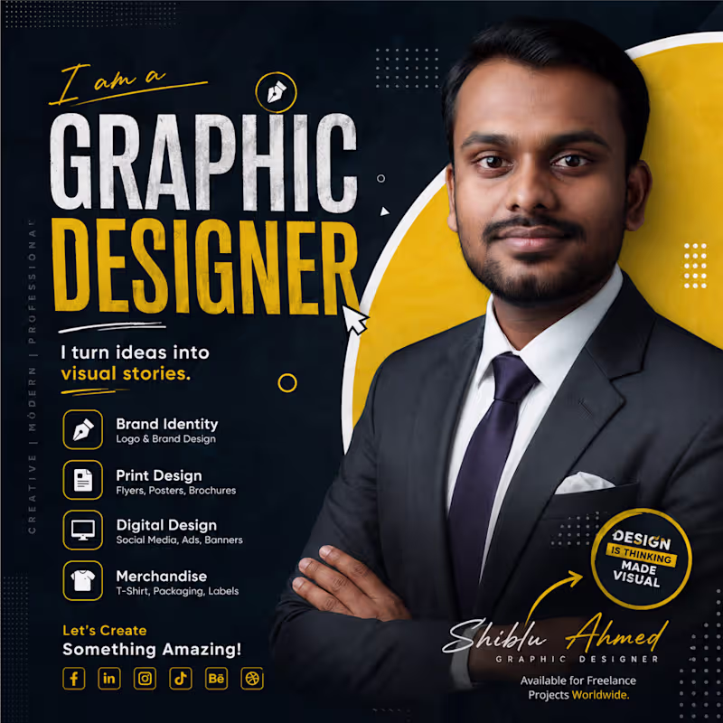 Cover image for Graphic Designer Personal Branding Promotional Poster