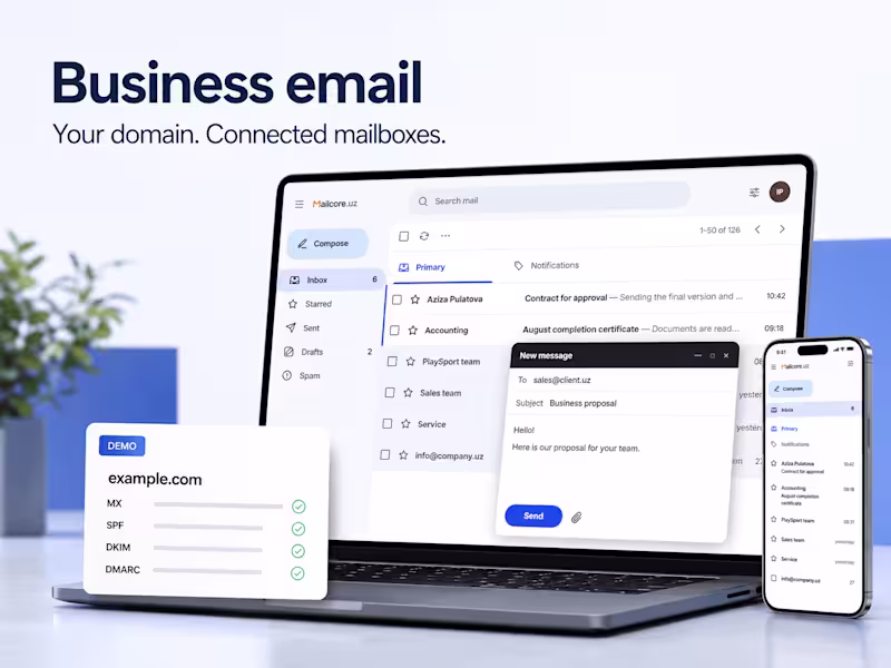 Cover image for Business email, domain setup and mailbox migrations