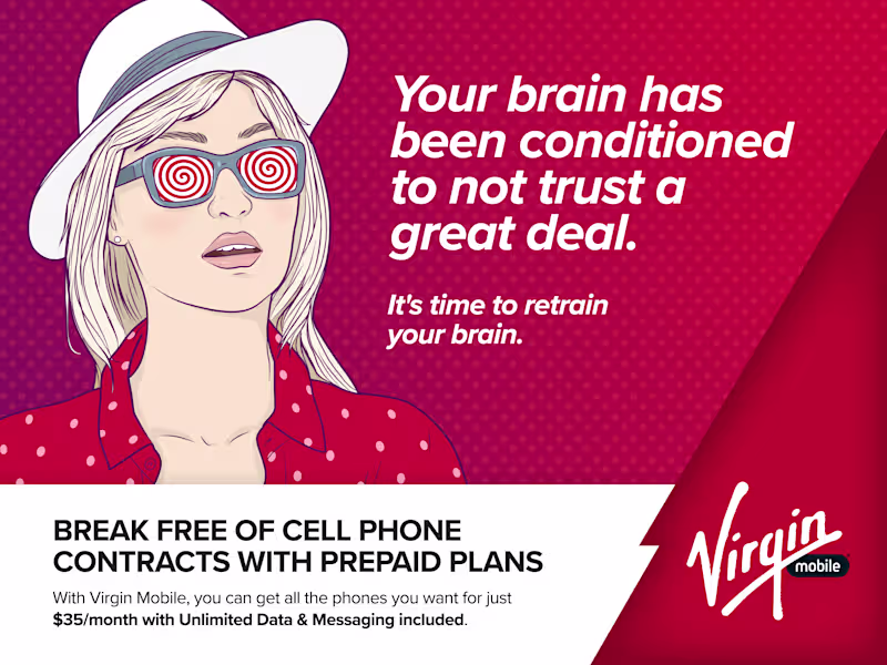 Cover image for Virgin Mobile Retrain Your Brain Campaign