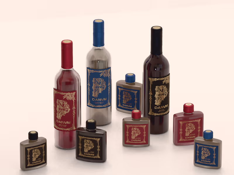Cover image for Pour Decisions, Rendered in 3D: Danum Wines Packaging