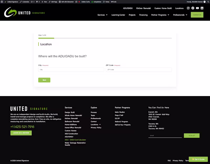 Cover image for A lead-generation website for United
