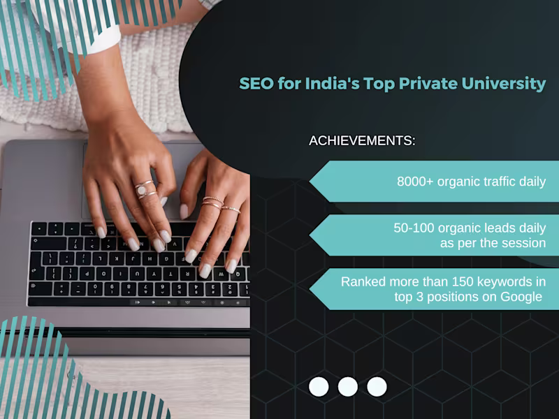 Cover image for SEO for India's Top Private University