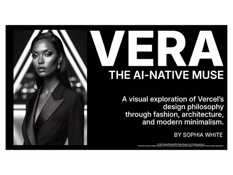 Cover image for VERA: The AI-Native Muse — Editorial Brand Campaign
