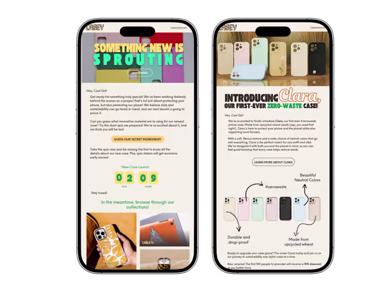 Cover image for Launch Email Sequence for Casey's Zero-Waste Phone Case