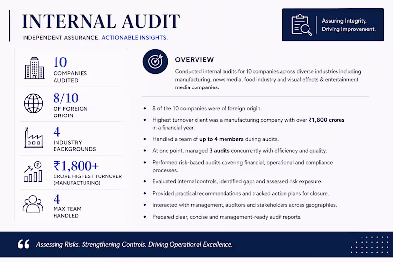Cover image for Internal Audit