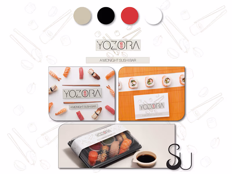 Cover image for Yozora, Midnight Sushi Bar - Logo & Brand Identity :: Behance