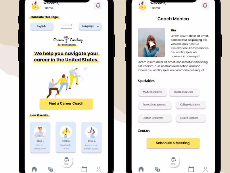 Cover image for Career Coaching for Immigrants App