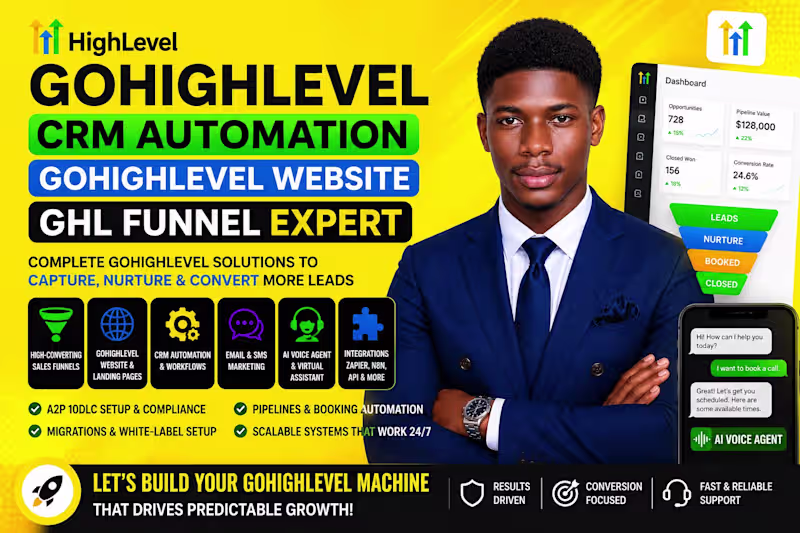 Cover image for GoHighLevel Setup & CRM Automation Expert