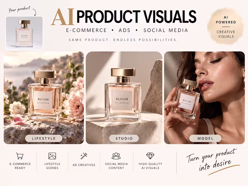 Cover image for AI Product Images for E-commerce & Social Media
