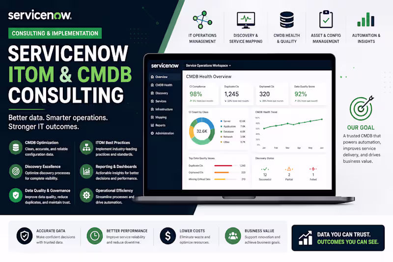 Cover image for ServiceNow ITOM & CMDB Consulting