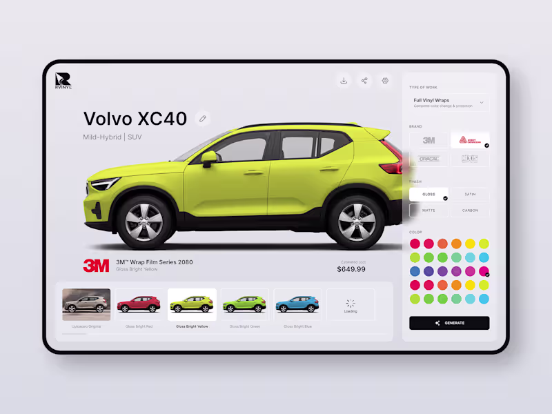 Cover image for Car Wrap Visualizer Prototype