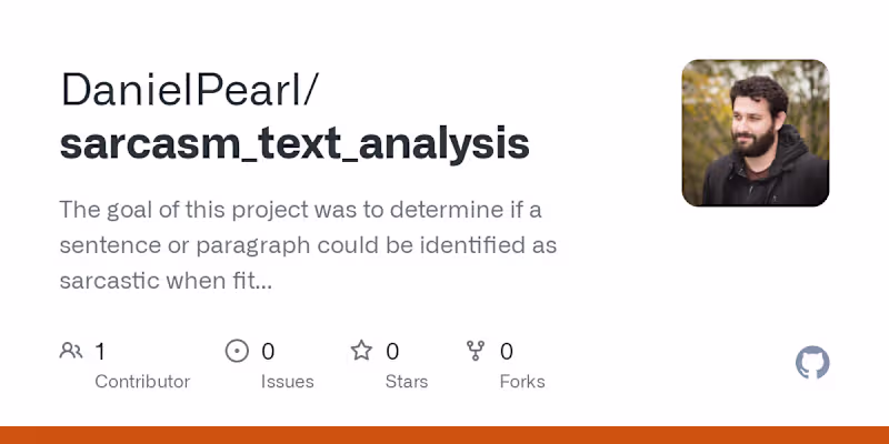 Cover image for Sarcasm Text Analysis