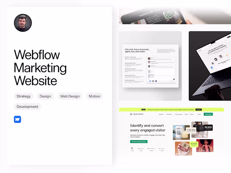 Cover image for Webflow Marketing Website — Strategy, Design & Build