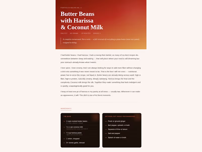 Cover image for Butter beans were never supposed