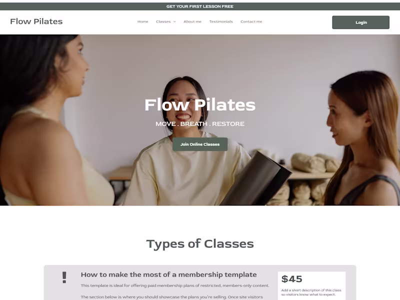 Cover image for From Vision to Movement: Designing the Flow Pilates Experience