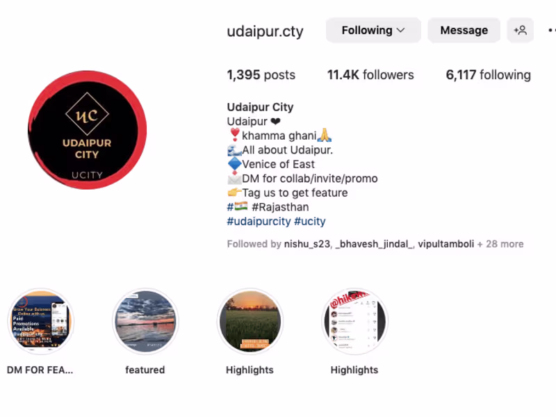 Cover image for Udaipur City (@udaipur.cty) • Instagram photos and videos