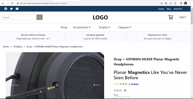 Cover image for Development of an E-commerce Website