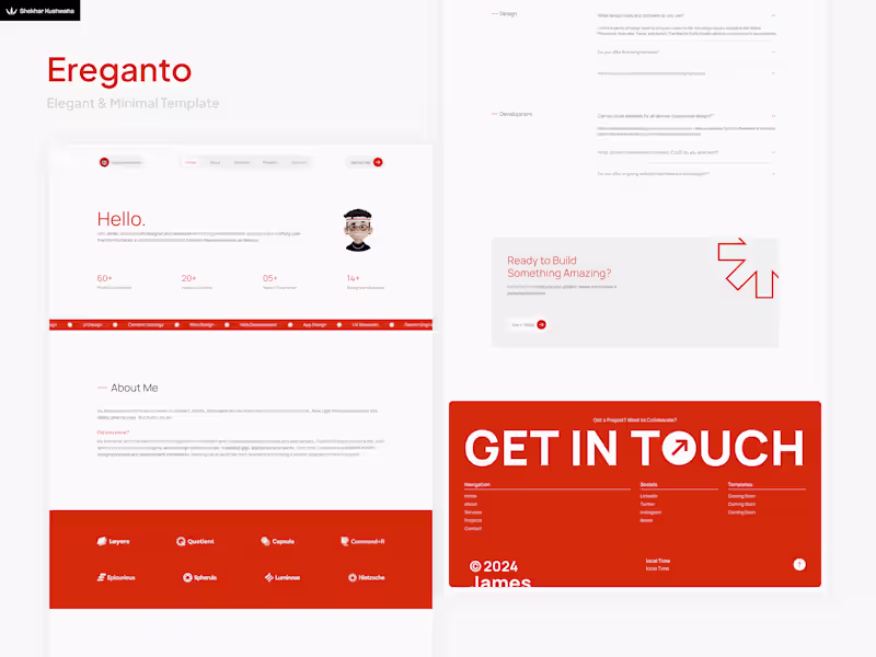 Cover image for Ereganto - Elegant & Minimal Framer Template
