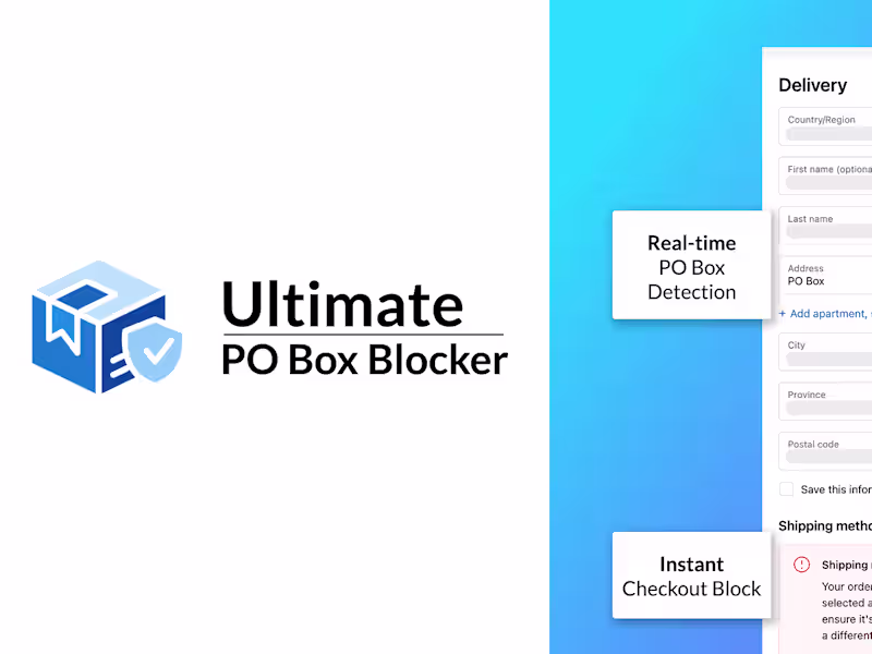 Cover image for Ultimate PO Box Blocker - Shopify Reviewed App