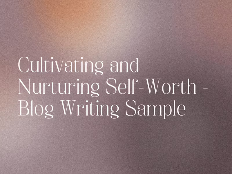 Cover image for Personal Development Blog Writing Sample