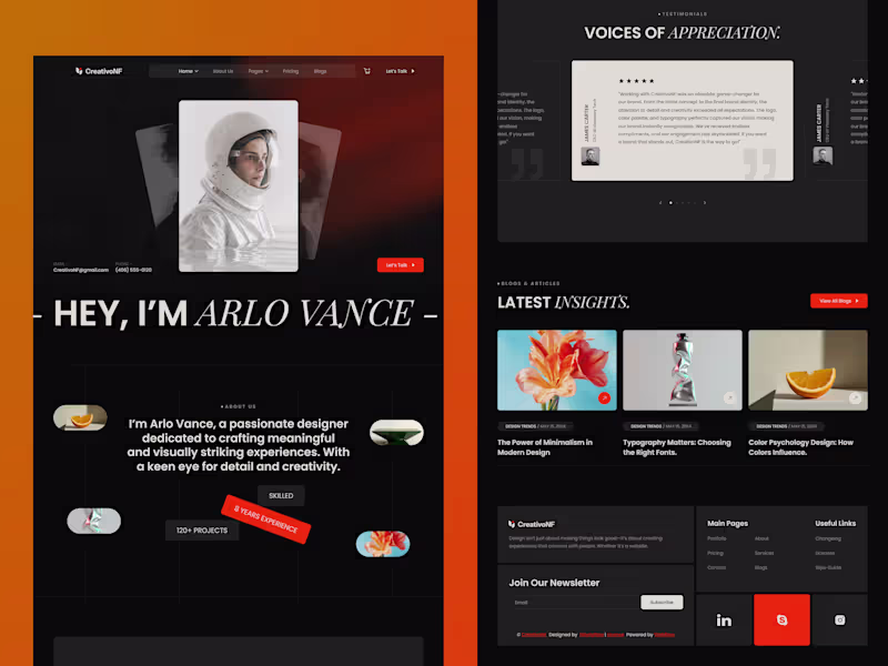 Cover image for CreativoNF – Creative Agency & Portfolio Webflow Template.