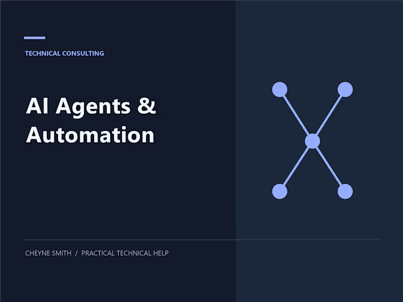 Cover image for AI Agents & Automation Workflow Consulting