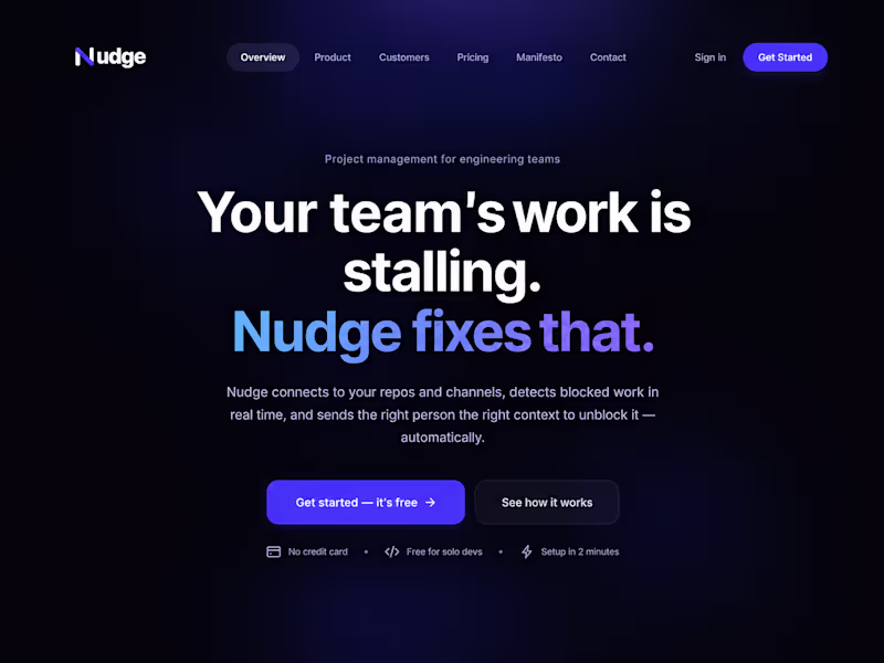 Cover image for Nudge is an AI powered workspace