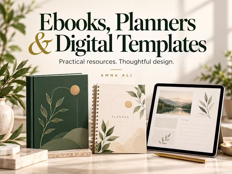 Cover image for Custom Ebooks, Planners & Digital Templates