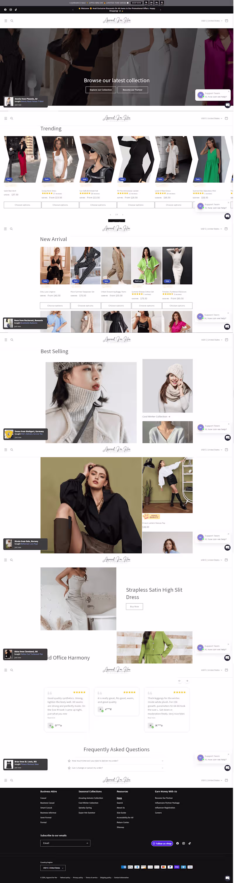 Cover image for Apparel 4 Her - Shopify Fashion eCommerce Store