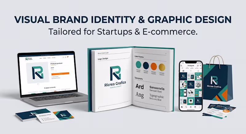 Cover image for Visual Brand Identity & Graphic Design for Startups & ecommerce