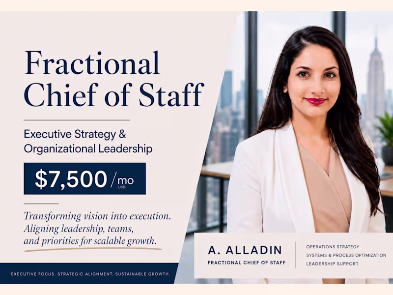 Cover image for Fractional Chief of Staff — Monthly Ops Leadership