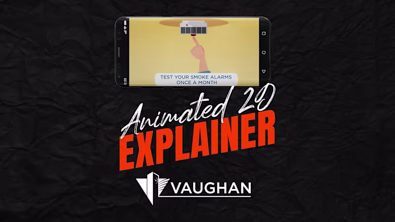 Cover image for Test your smoke alarms | 2D Explainer for Vaughan | Animated 2D…
