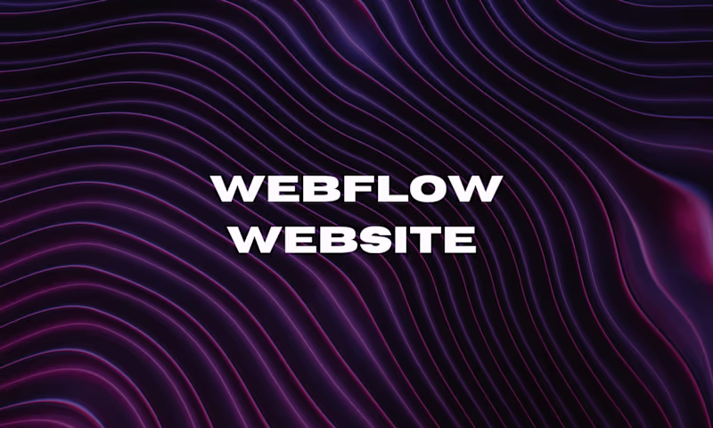 Cover image for Custom Webflow Website /w Figma Design –Responsive and Optimized