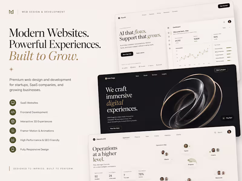 Cover image for Modern SaaS Website Design & Development
