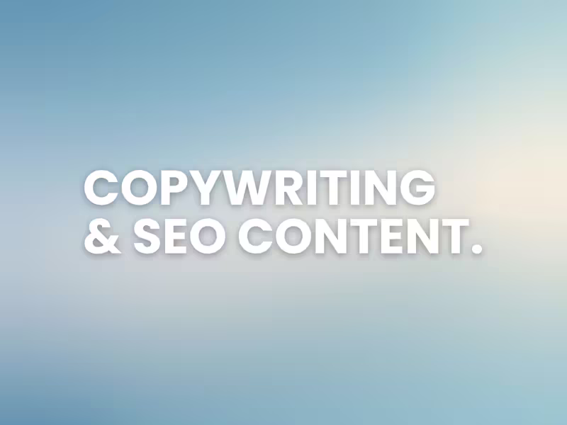 Cover image for Copywriting & SEO Content