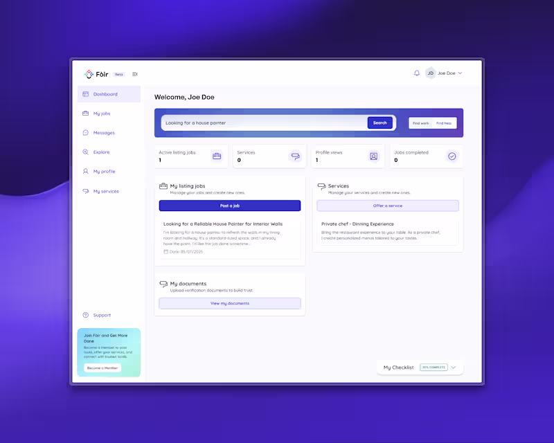 Cover image for Fòir AI-Powered Local Service Marketplace Design
