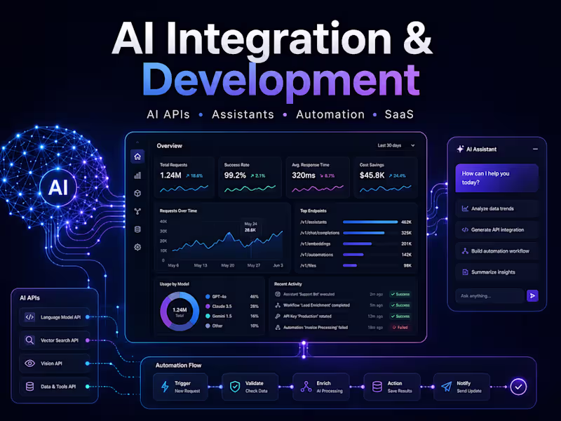 Cover image for AI Integration for Websites & SaaS Applications