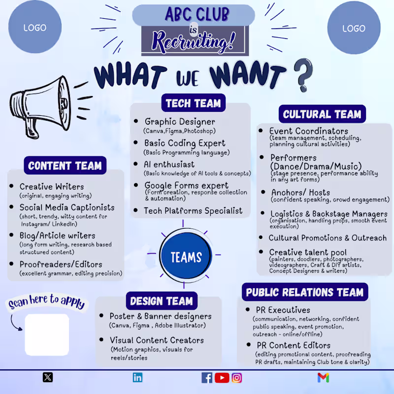 Cover image for Poster for a Recruitment Drive