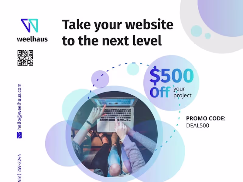 Cover image for Weelhaus Website Services Ad Graphic