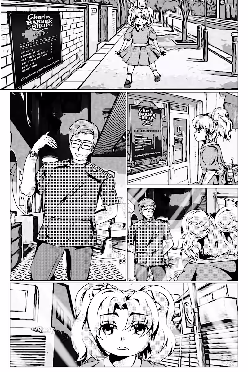 Cover image for Past work done on a manga project "The barber and the girl"