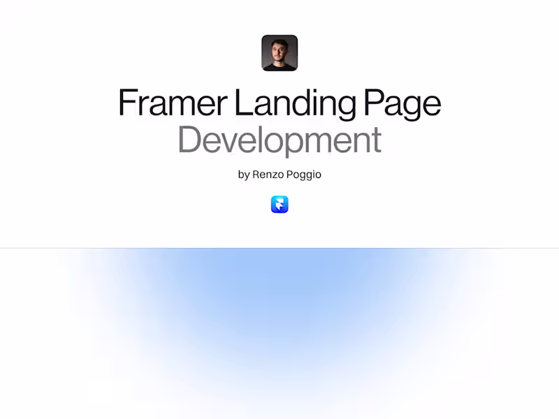 Cover image for Framer Landing Page Development