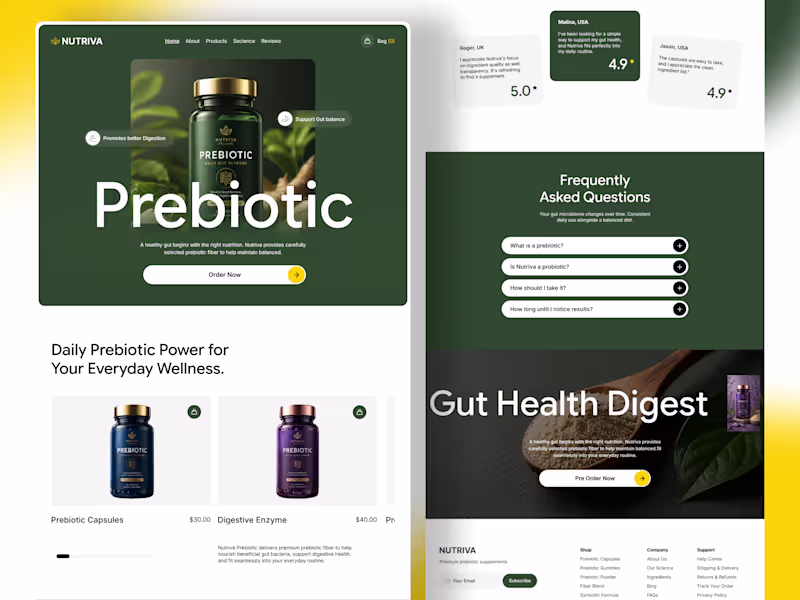 Cover image for Supplement E-commerce Website Design