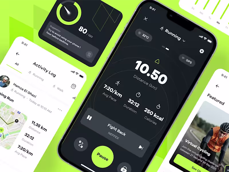 Cover image for Mobile App UI Design for iOS & Android in Figma