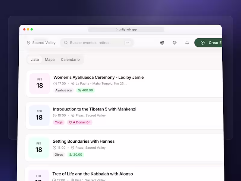Cover image for UnityHub — community platform: events, courses, paid spaces