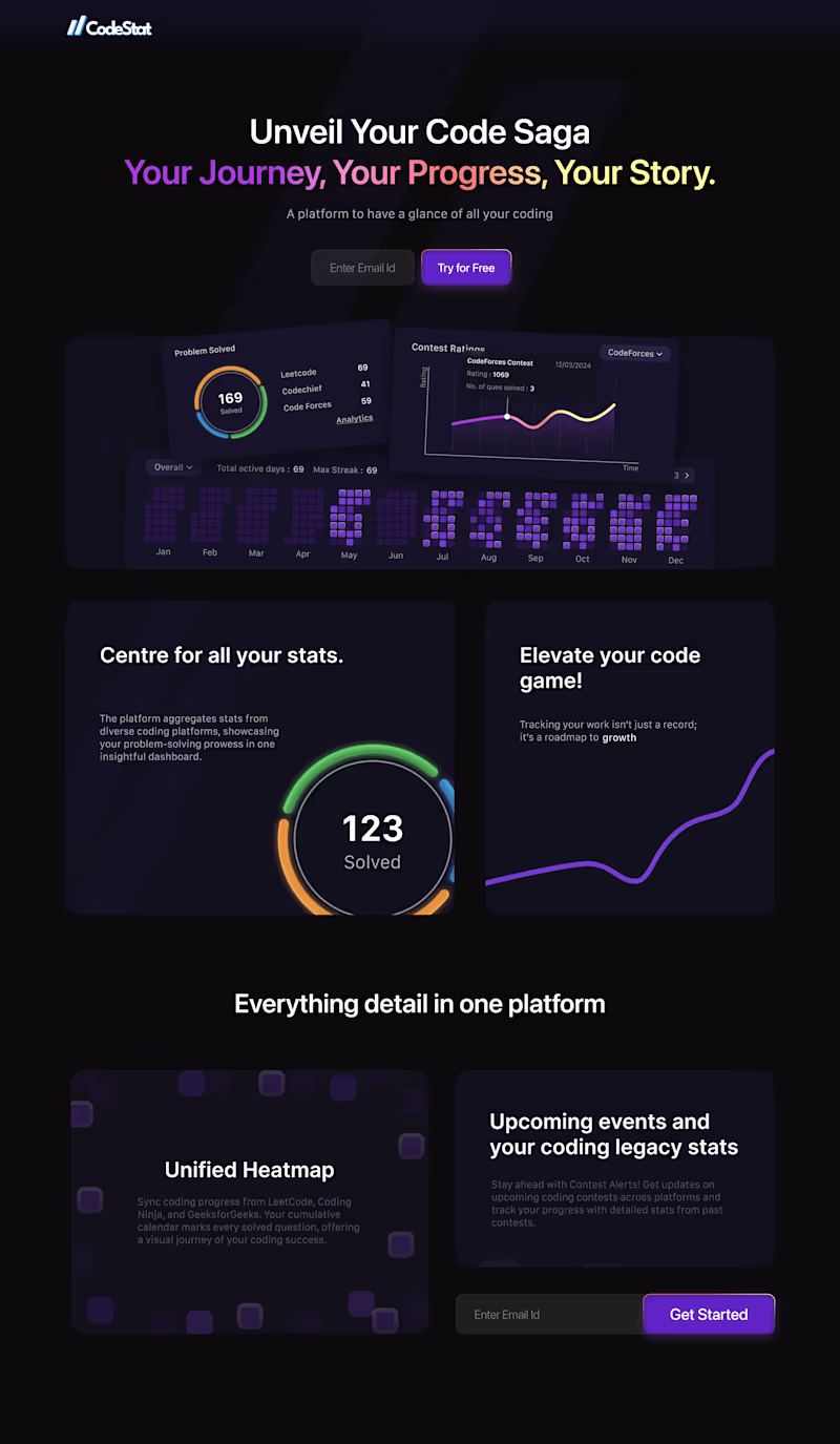 Cover image for Landing page for a coding tool